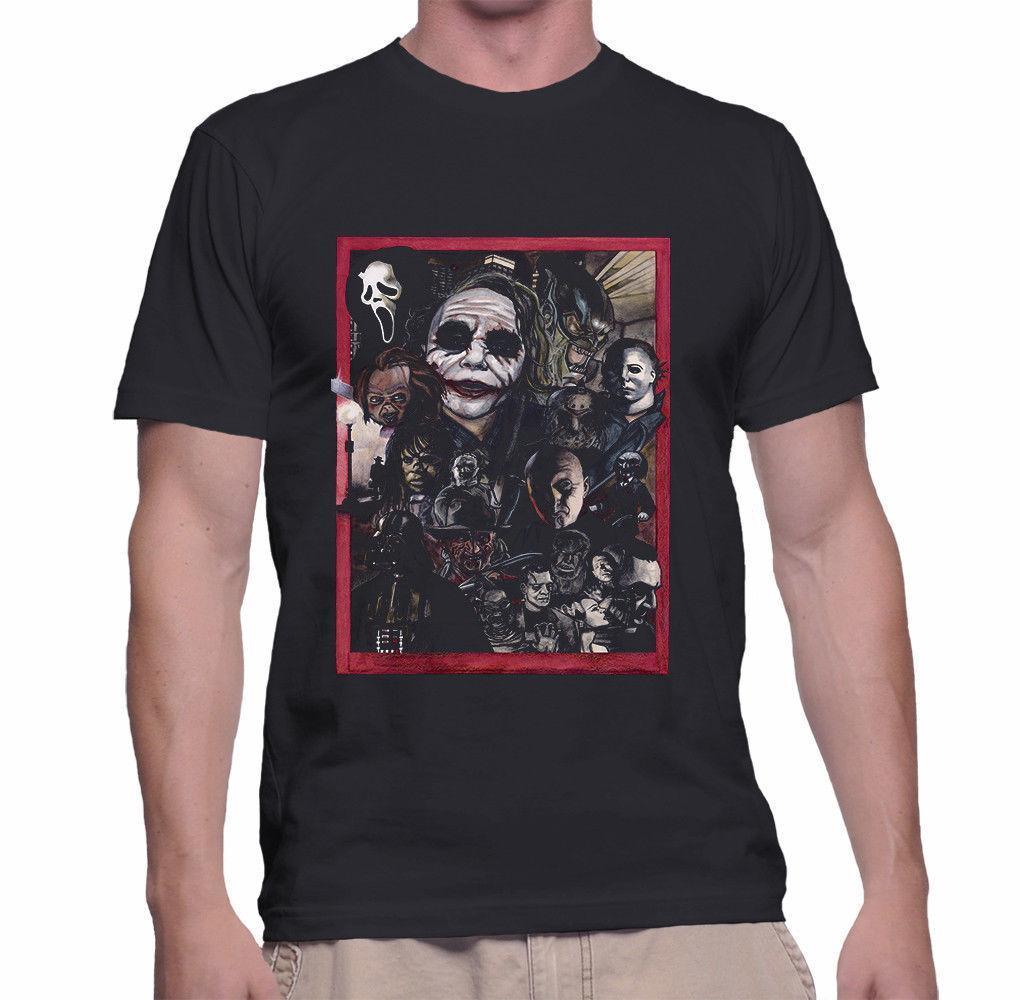 1020x1000 Halloween Horror Movie Icon T Shirt Size S Black Color