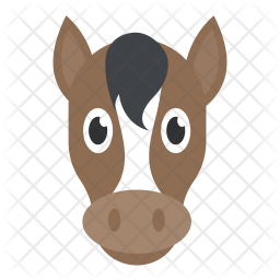 256x256 Horse Head Icon Of Flat Style