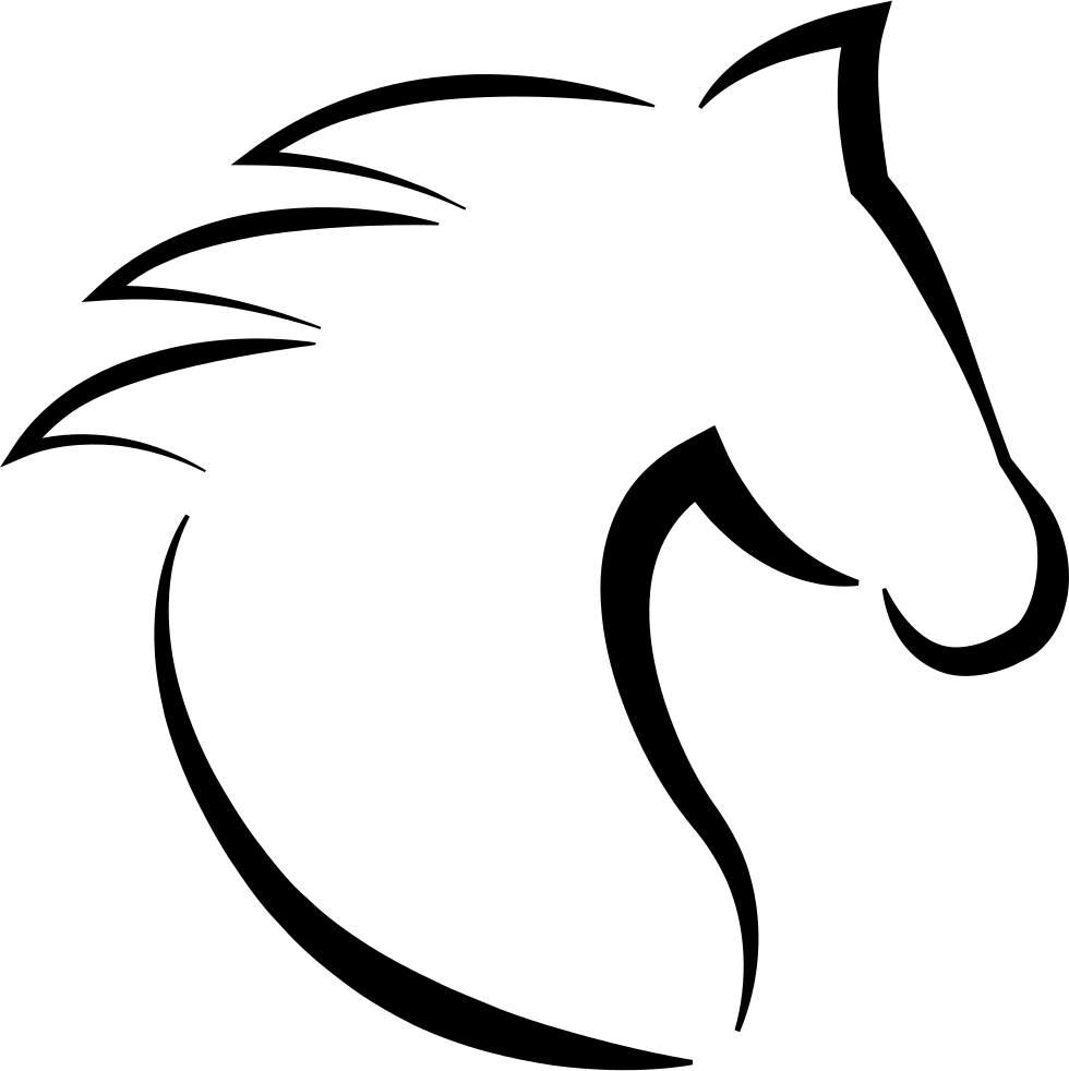 980x982 Horse Head With Hair Outline From Side View Png Icon Free