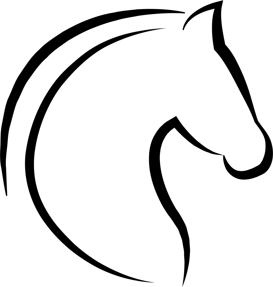932x981 Horse Head With Hair Outline Png Icon Free Download