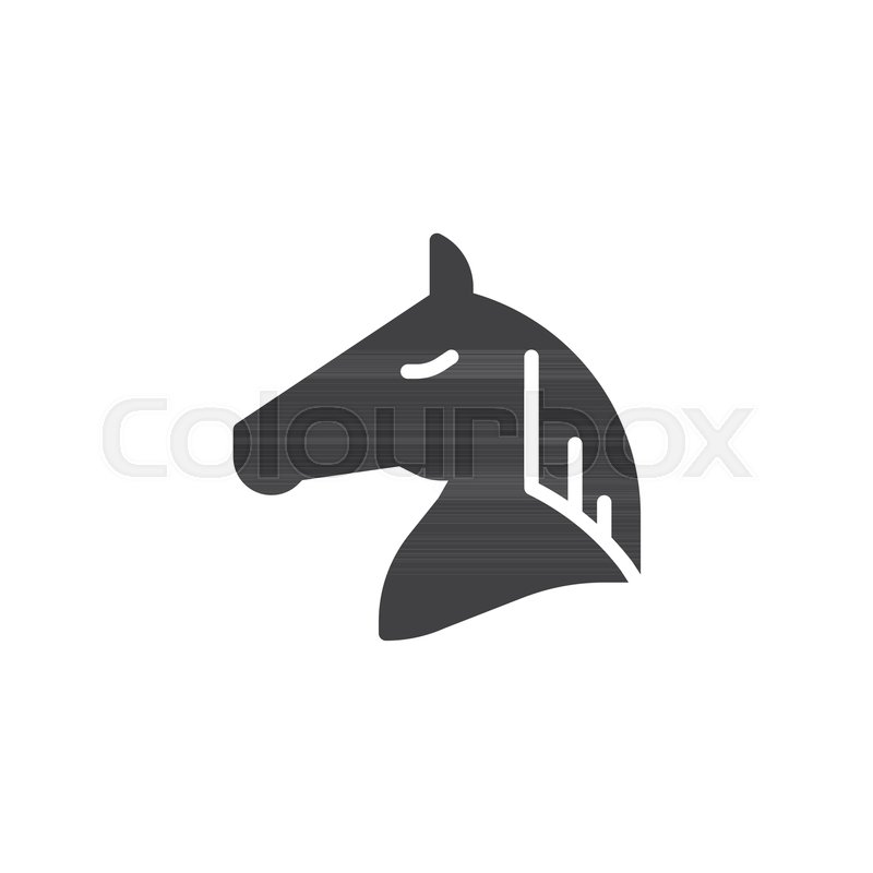 800x800 Horse Head Icon Vector, Filled Flat Stock Vector Colourbox