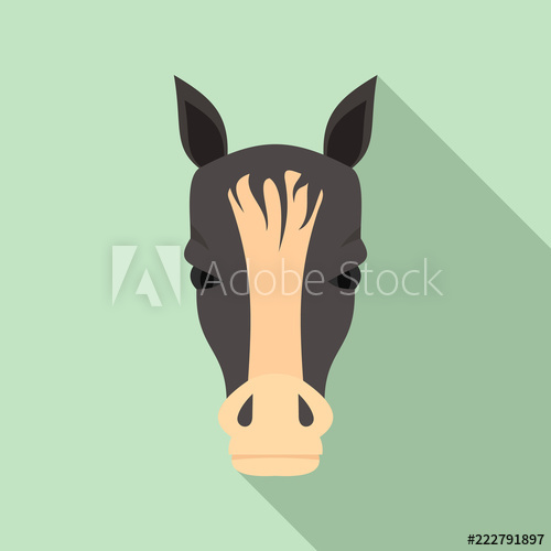 500x500 Horse Head Icon Flat Illustration Of Horse Head Vector Icon