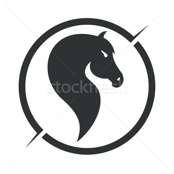 600x600 Horse Head Icon Vector Illustration Djdarkflower