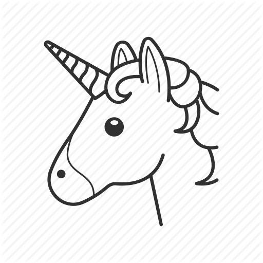 512x512 Horn, Horse, Horse Head, One Of A Kind, Rainbow, Unicorn, Unique Icon