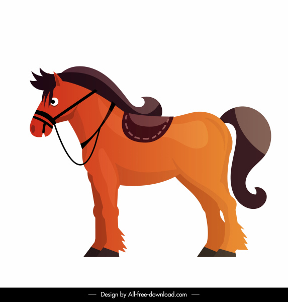 573x600 Farm Horse Icon Colored Flat Sketch Free Vector In Adobe