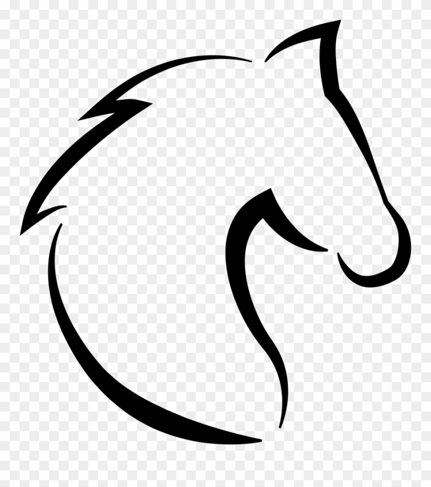 880x994 Horse Head With Hair Outline Png Icon Free Download