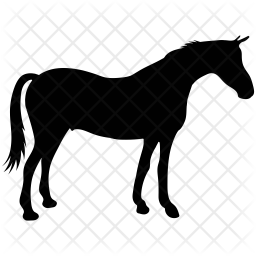 256x256 Horse Icon Of Glyph Style