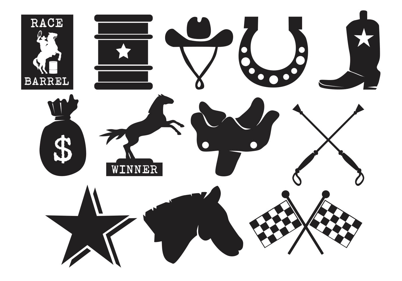 Horse Racing Free Vector Art 1400x980 Horse Racing Free Vector Art