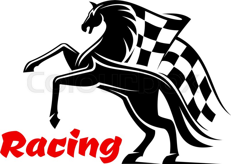 Horse Race Icon With Racing Checkered Stock Vector Colourbox 800x568 Horse Race Icon With Racing Checkered Stock Vector Colourbox