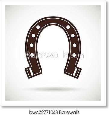 362x382 Horseshoe Icon, Art Print Barewalls Posters Prints