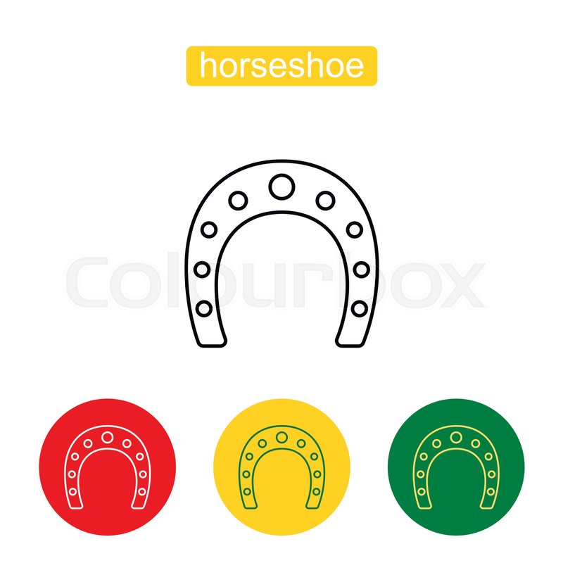800x800 Horseshoe Icon Outline Illustration Stock Vector Colourbox