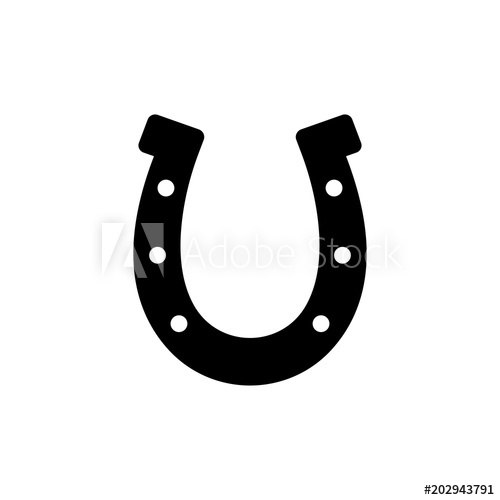 500x500 Horseshoe Icon Flat Illustration Vector Icon For Web