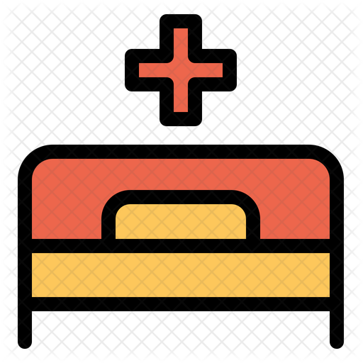 512x512 Hospital Bed Icon Of Colored Outline Style