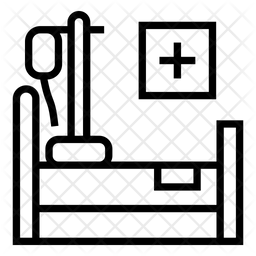 256x256 Hospital Bed Icon Of Line Style