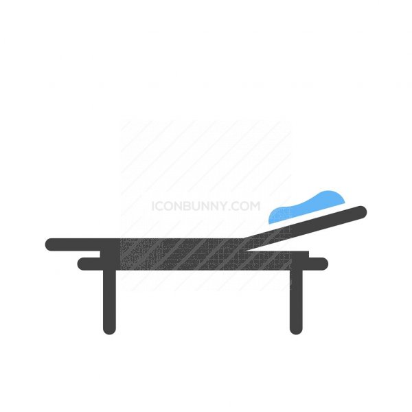 600x600 Hospital Bed Blue Black Icon