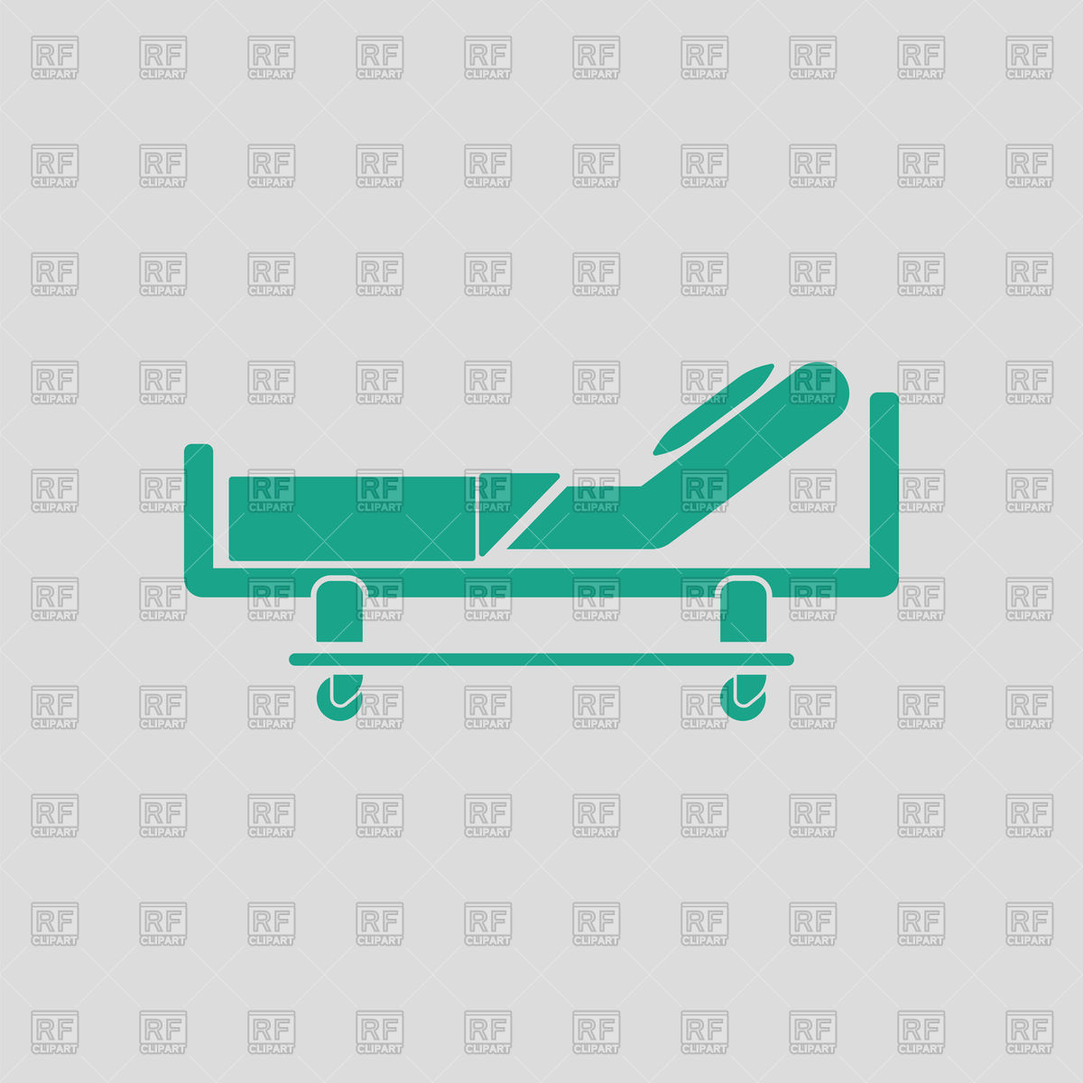 1200x1200 Hospital Bed Icon On Gray Background Vector Image Of Healthcare