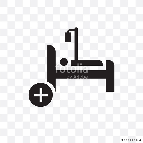 500x500 Hospital Bed Icon Isolated On Transparent Background Simple