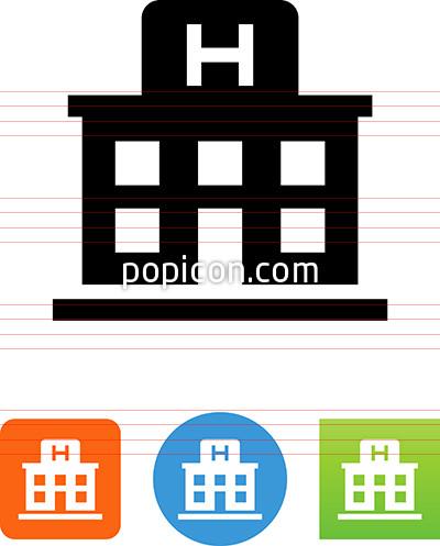 400x497 Hospital Building Icon