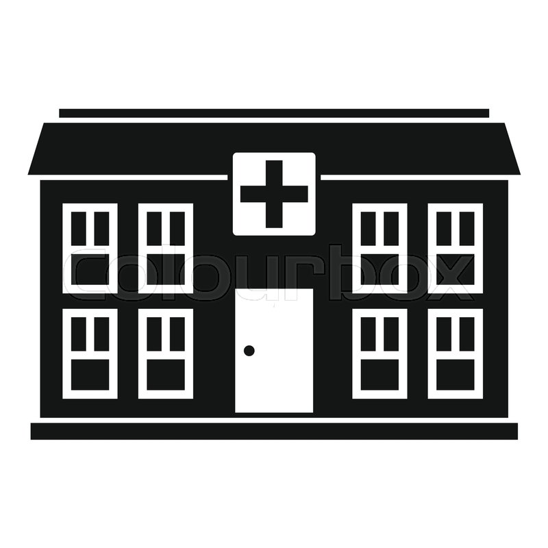 800x800 Hospital Icon Simple Illustration Of Stock Vector Colourbox