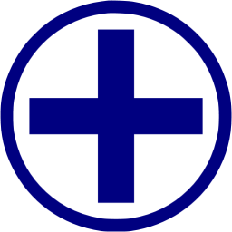 256x256 Navy Blue Hospital Icon