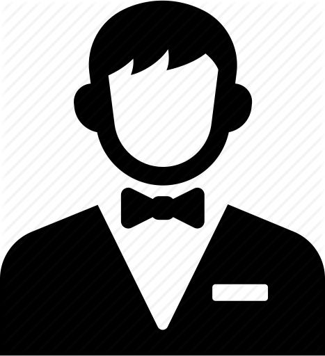 467x512 Business, Hospitality, Hotel, Lounge, Restaurant, Service, Waiter Icon