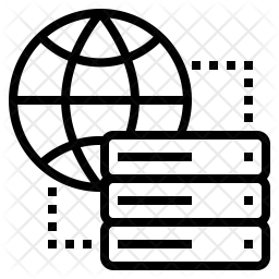 256x256 Global Hosting Icon Of Line Style