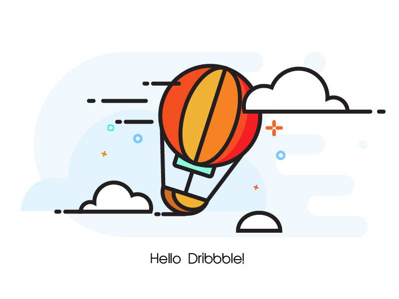 800x600 Hot Air Balloon Icon Design