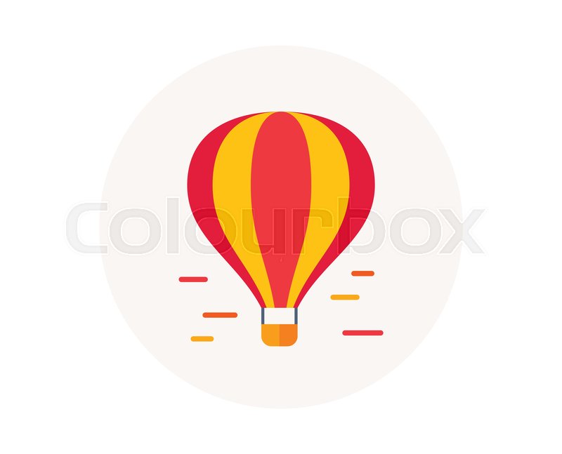800x647 Air Balloon Icon Airship Stock Vector Colourbox