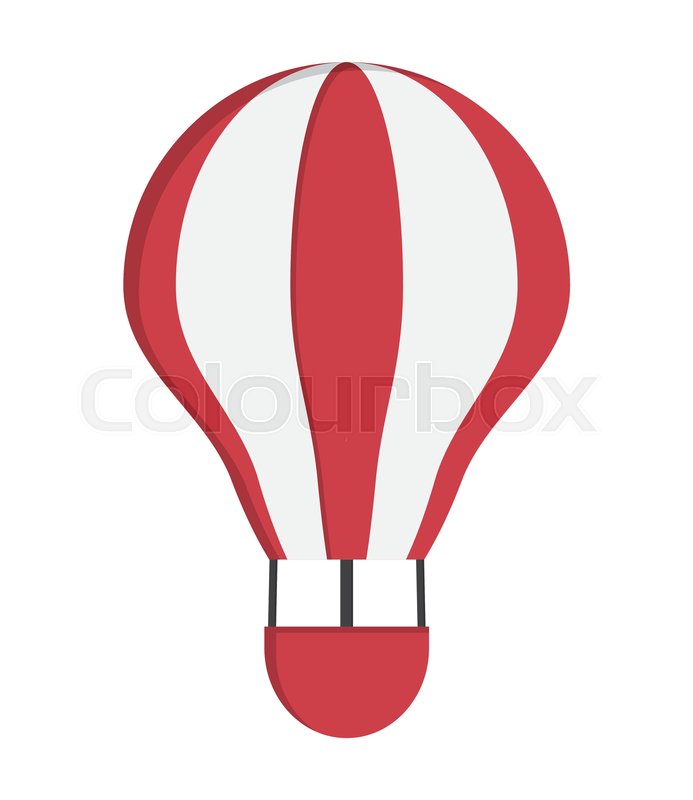 693x800 Flat Design Hot Air Balloon Icon Stock Vector Colourbox
