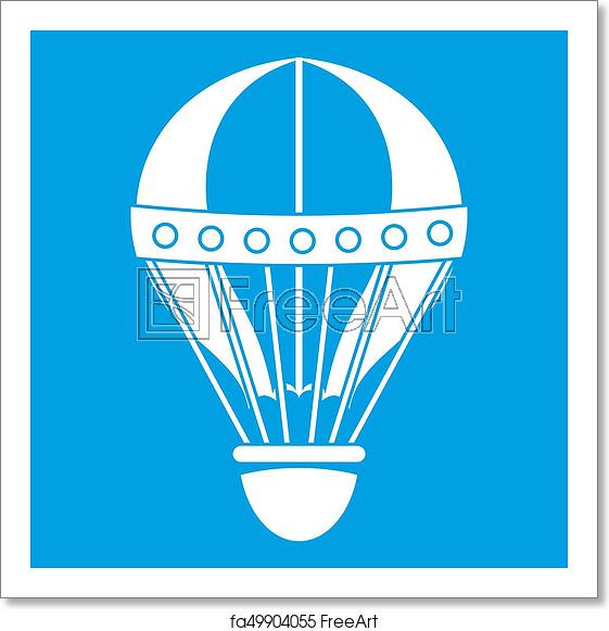 561x581 Free Art Print Of Vintage Hot Air Balloon Icon White Vintage Hot