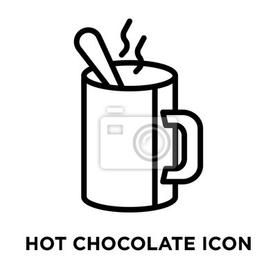 400x400 Hot Chocolate Icon Vector Isolated On White Background, Hot