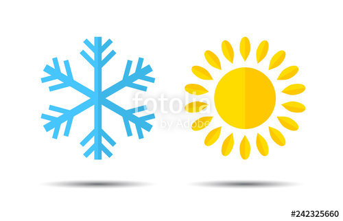 500x322 Hot And Cold Temperature Icon Stock Image And Royalty Free Vector