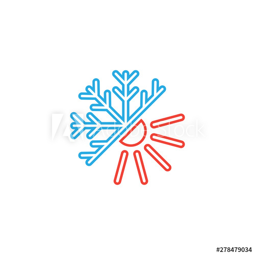 500x500 Hot And Cold Icon Graphic Design Template