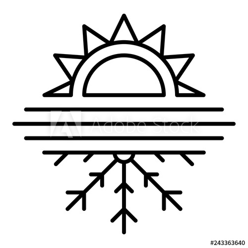 500x500 Hot Cold Conditioner Icon Outline Hot Cold Conditioner Vector