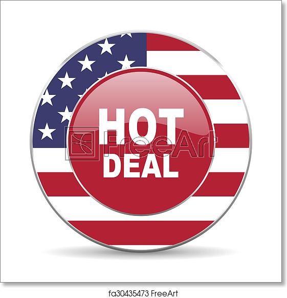 561x581 Free Art Print Of Hot Deal Icon Freeart