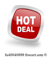 180x195 Free Art Print Of Hot Deal Red Square Stamp Freeart