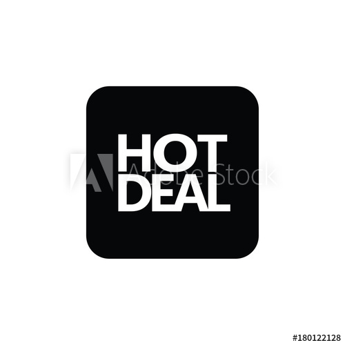 500x500 Hot Deal Icon Sale Concept Promo Label, Sticker, Sale Symbol