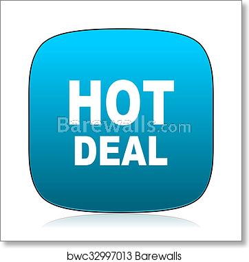 362x382 Hot Deal Blue Icon, Art Print Barewalls Posters Prints