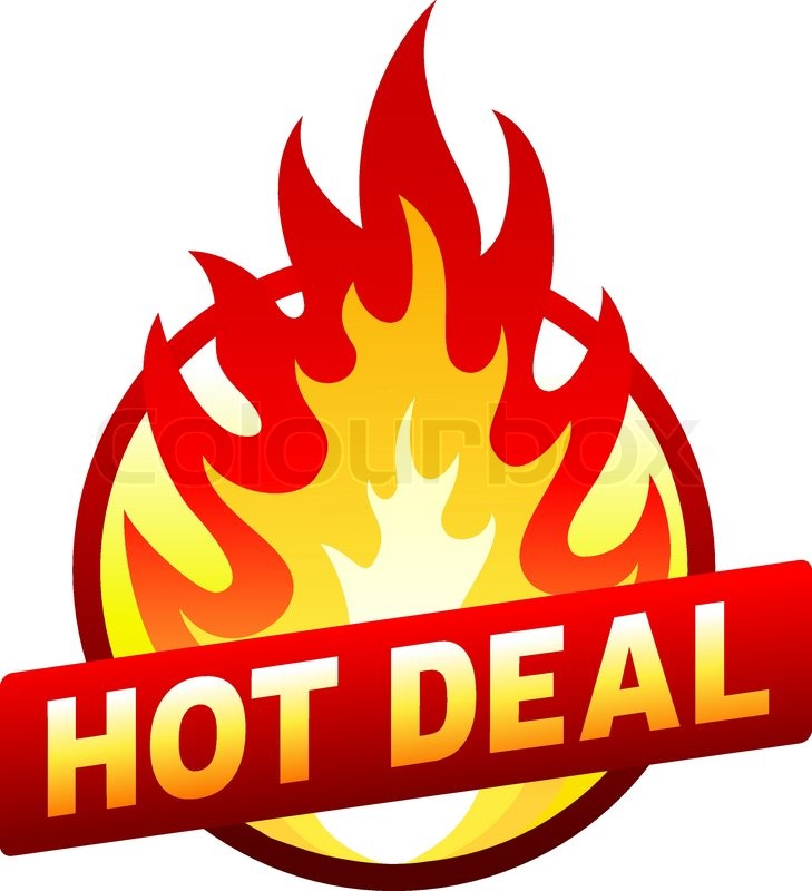 729x800 Isolated On White Hot Deal Red Price Stock Vector Colourbox