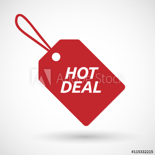 500x500 Isolated Product Label Icon With The Text Hot Deal