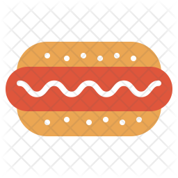 256x256 Hot Dog Icon Of Flat Style