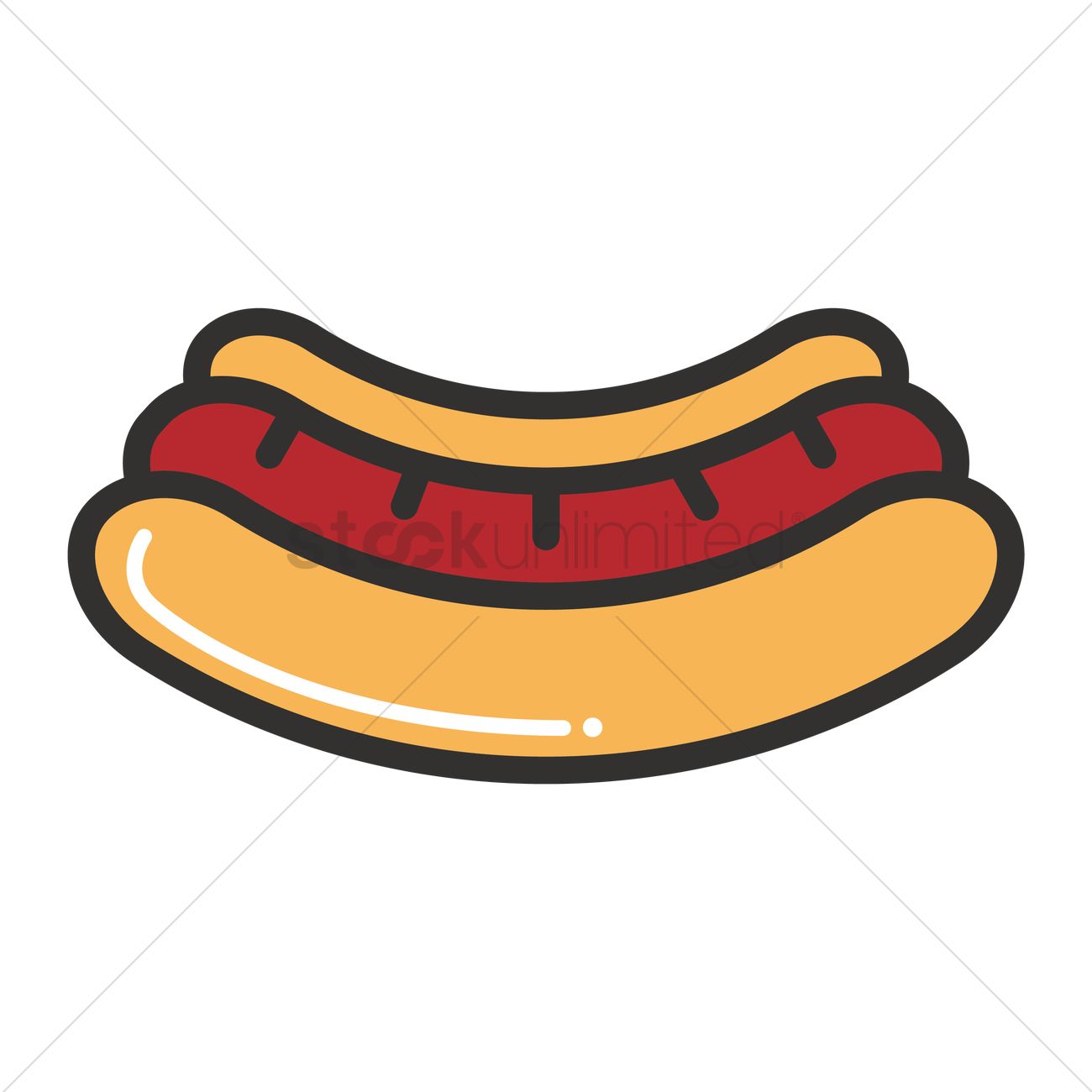 1300x1300 Hot Dog Icon Vector Image