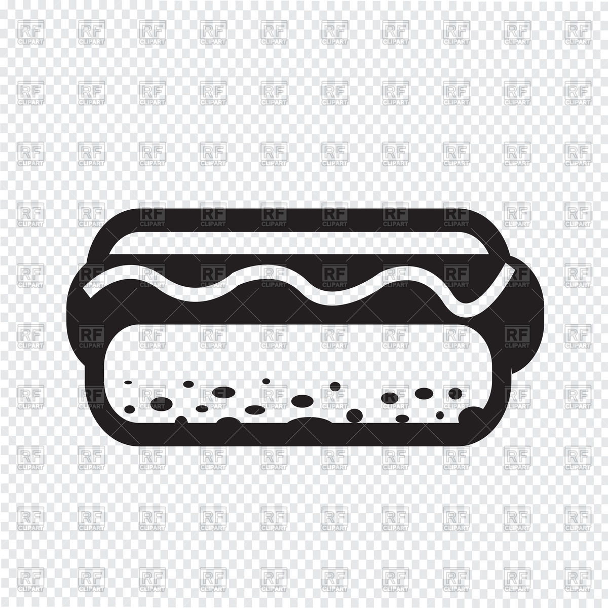 1200x1200 Hot Dog Icon On Transparent Background Vector Image Of Food