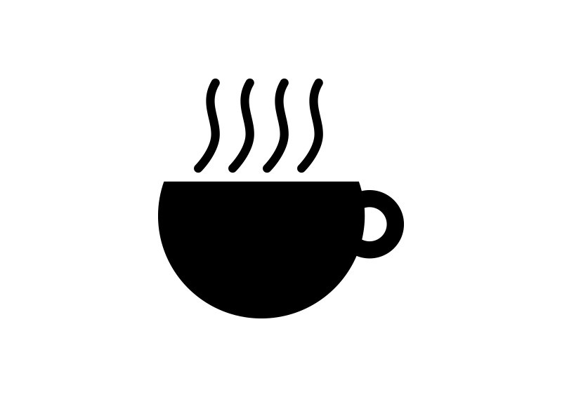 800x566 Simple Black Hot Coffee Icon