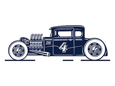 400x300 Rat Rod Art + Illustration Minimal Graphic Design