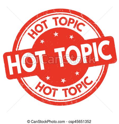 450x470 Hot Topic Sign Or Stamp On White Background, Vector Illustration
