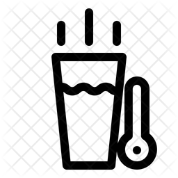 256x256 Hot Water Icon Of Line Style