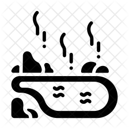 256x256 Hot Water Icon Of Glyph Style