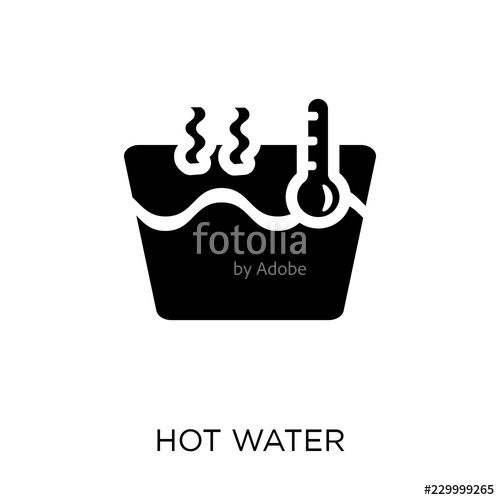 500x500 Hot Water Icon Hot Water Symbol Design From Cleaning Collection