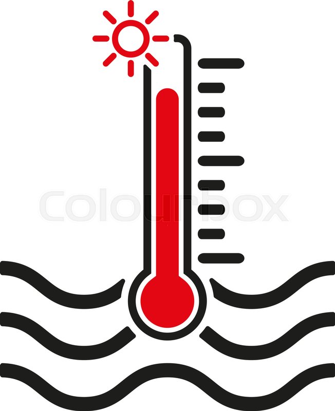 652x800 The Warm Water Temperature Icon Hot Stock Vector Colourbox